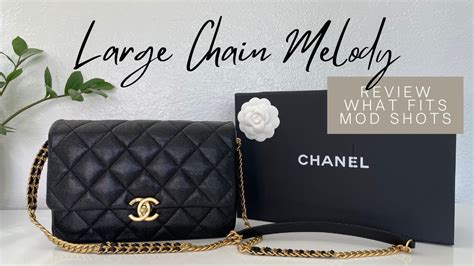 CHANEL Large Chain Melody Flap Bag 22P 